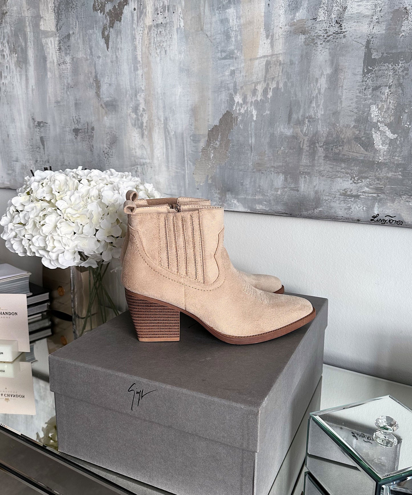 Stiefeletten Allie Beige