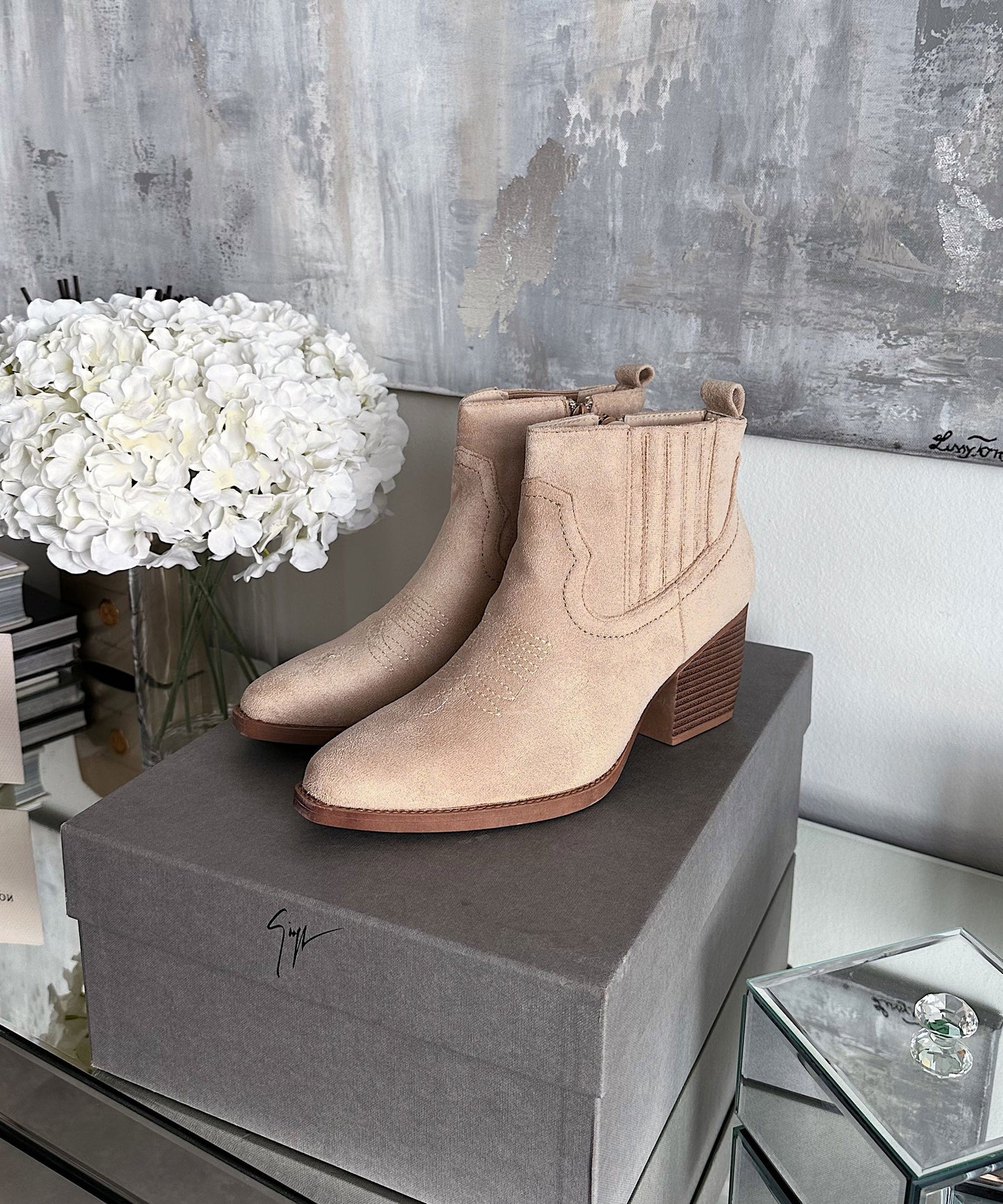 Stiefeletten Allie Beige