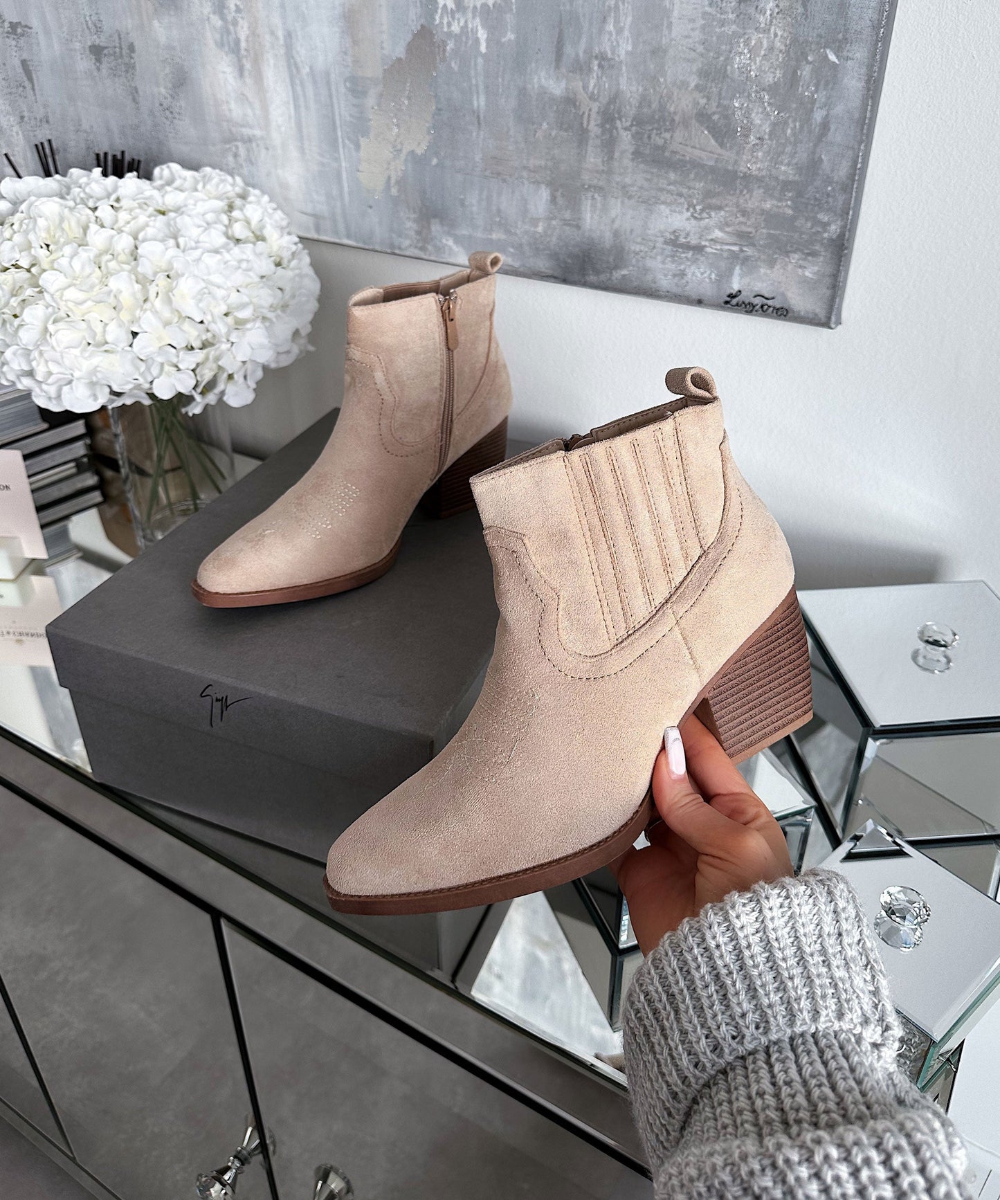 Stiefeletten Allie Beige