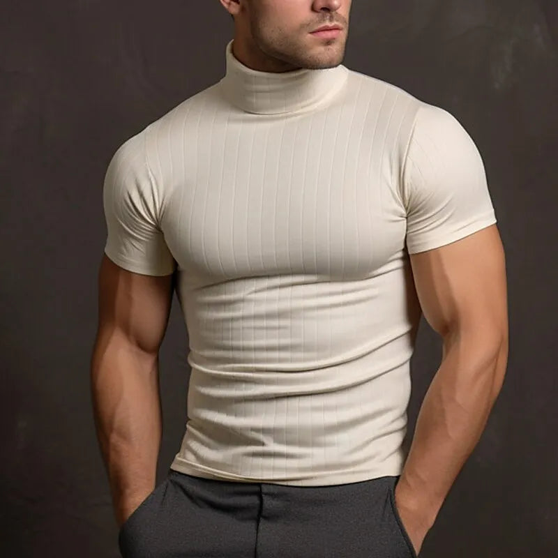 Gerald | Eleganter und bequemer Kurzarm-Rollkragenpullover für Männer