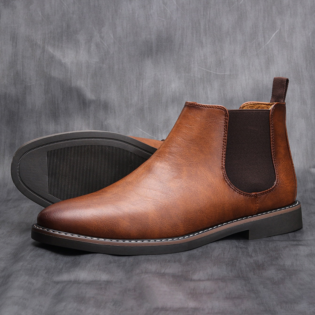 Herren Chelsea Boots im klassischen Look – Rutschfeste Winterstiefeletten mit elastischem Einstieg