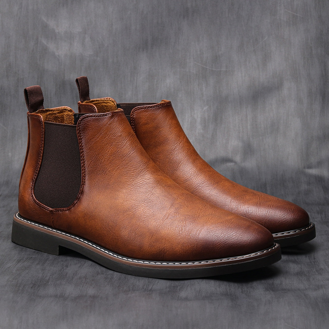 Herren Chelsea Boots im klassischen Look – Rutschfeste Winterstiefeletten mit elastischem Einstieg
