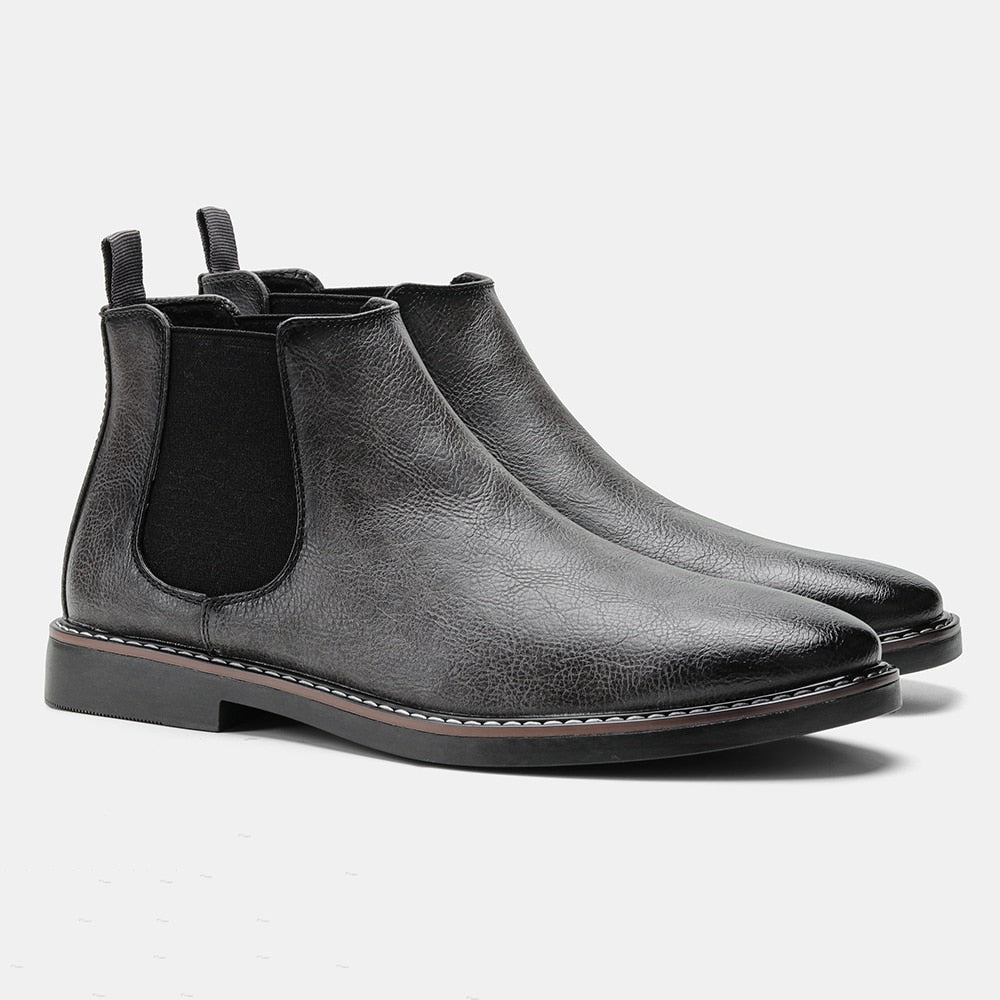 Herren Chelsea Boots im klassischen Look – Rutschfeste Winterstiefeletten mit elastischem Einstieg