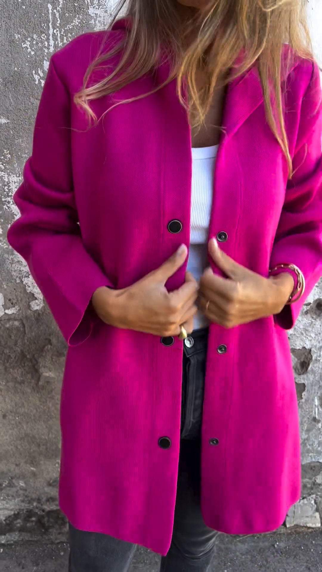 Cari - Casual einreihiger Blazer mit Kapuze