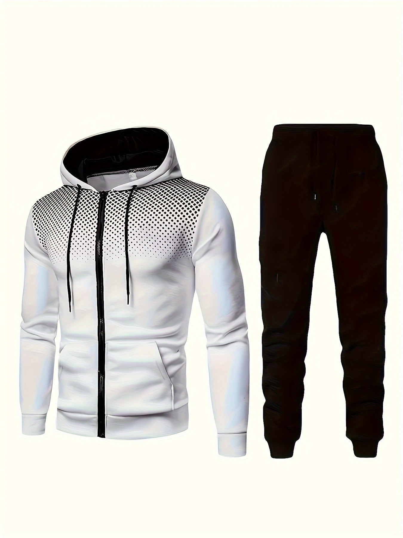 Lässiger Fleece Sweatshirt Trainingsanzug Mit Kapuzen Langärmeliger Und Kordelzug Hose Für Herren | Perfekt für Freizeitaktivitäten