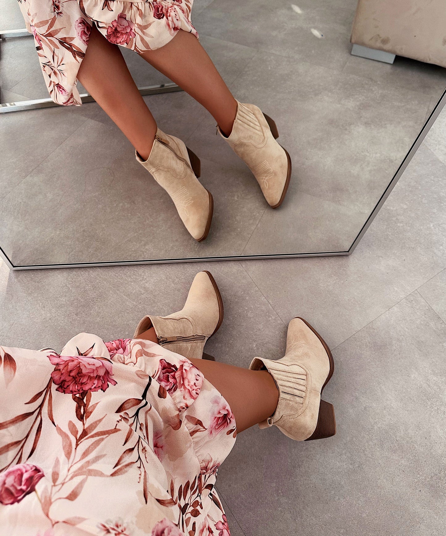 Stiefeletten Allie Beige