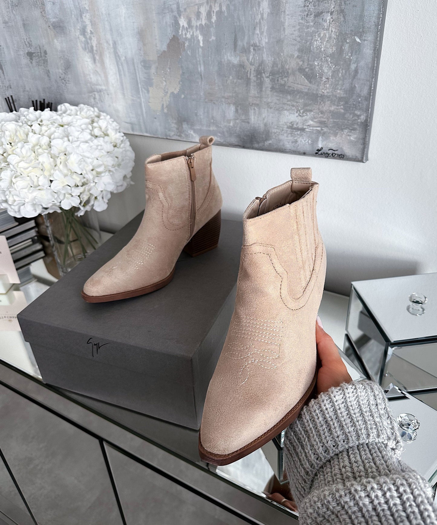 Stiefeletten Allie Beige