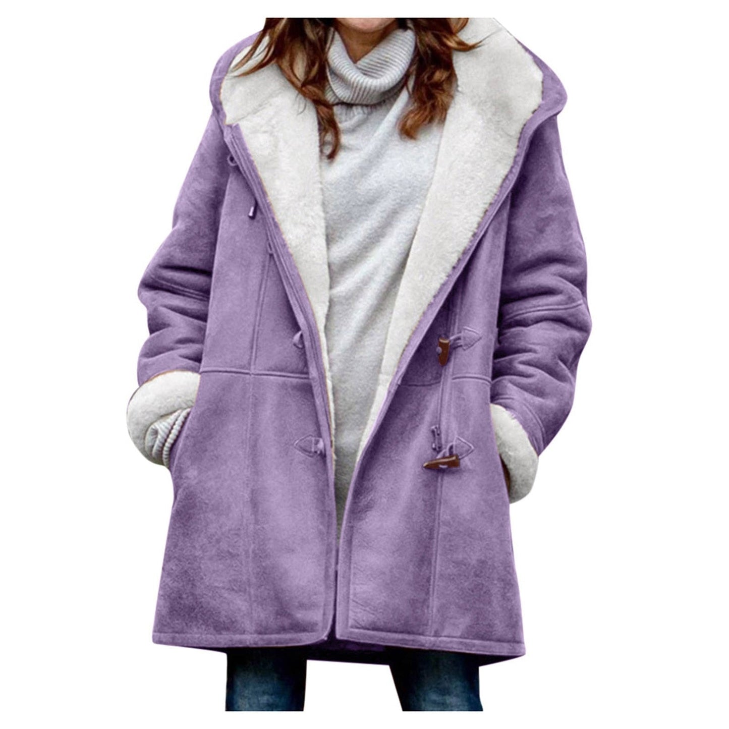 Ingrid | Warme Fleecejacke mit Kapuze für Damen