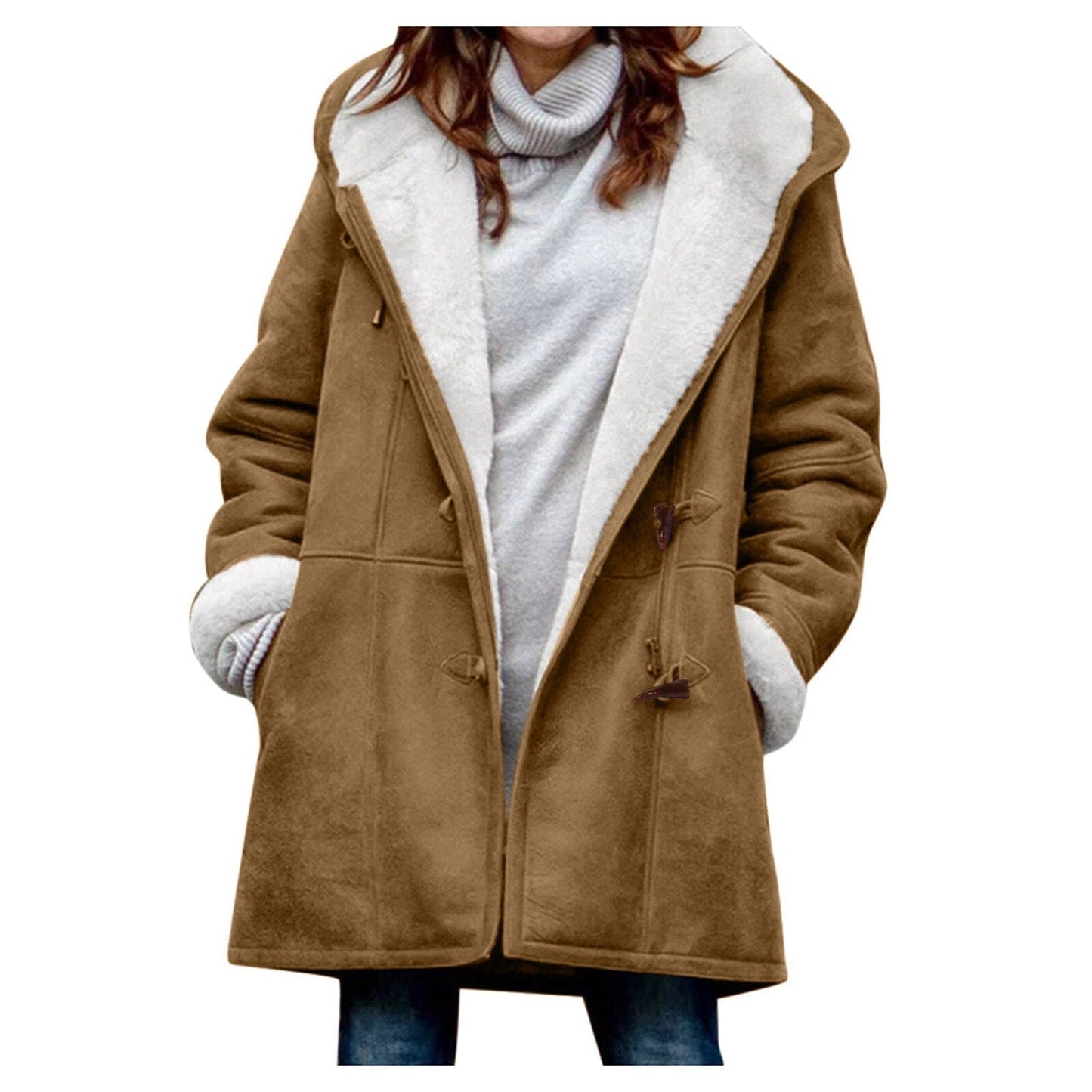 Ingrid | Warme Fleecejacke mit Kapuze für Damen