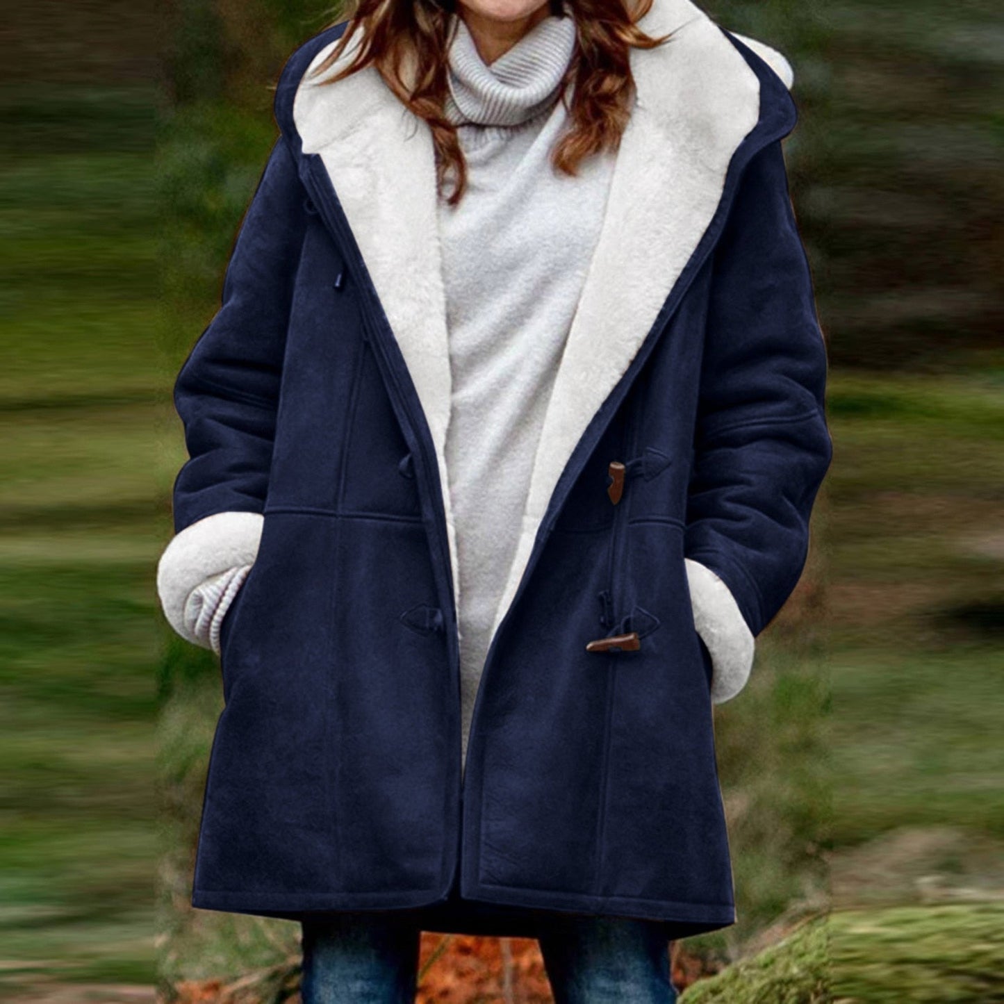 Ingrid | Warme Fleecejacke mit Kapuze für Damen