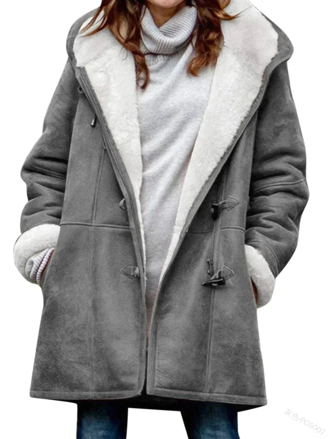 Ingrid | Warme Fleecejacke mit Kapuze für Damen