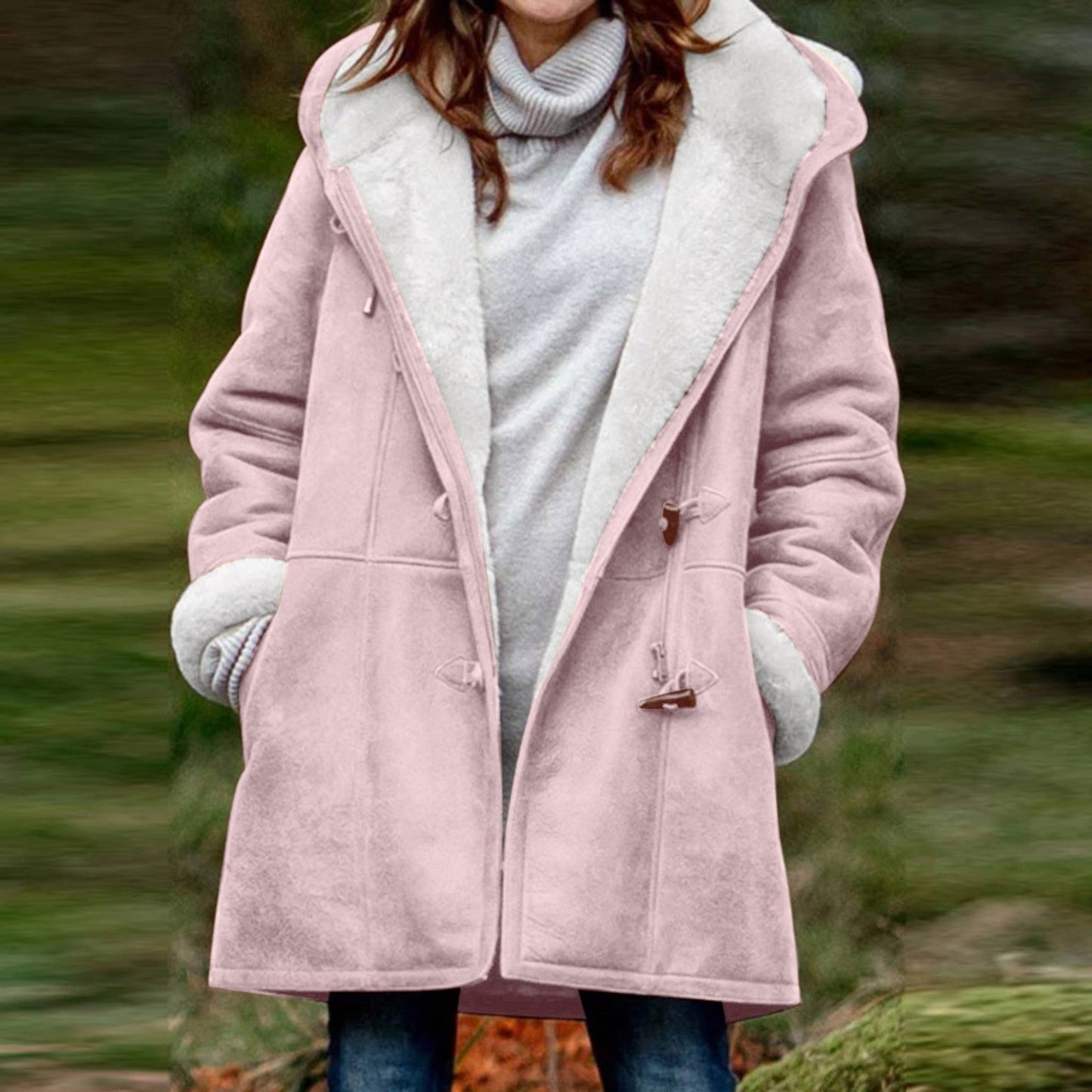 Ingrid | Warme Fleecejacke mit Kapuze für Damen