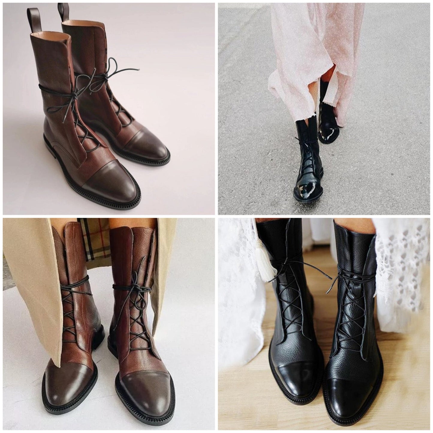 Stivaletti classici eleganti in finta pelle liscia per donna | Perfetti per tutti i giorni