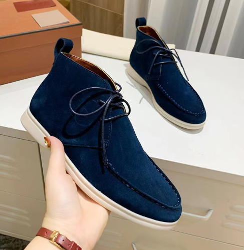 Elegante Herren Desert Boots – Bequeme Wildleder-Stiefeletten mit Schnürung und Gummisohle