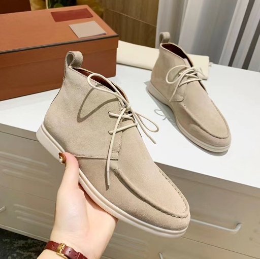 Elegante Herren Desert Boots – Bequeme Wildleder-Stiefeletten mit Schnürung und Gummisohle