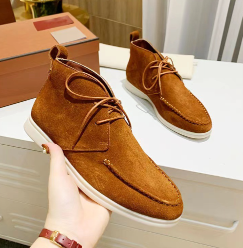 Elegante Herren Desert Boots – Bequeme Wildleder-Stiefeletten mit Schnürung und Gummisohle