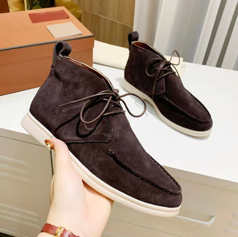 Elegante Herren Desert Boots – Bequeme Wildleder-Stiefeletten mit Schnürung und Gummisohle