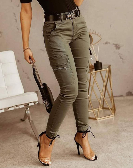 Valerie - pantaloni cargo a vita alta