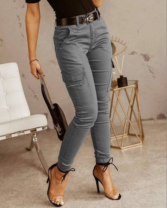 Valerie - pantaloni cargo a vita alta