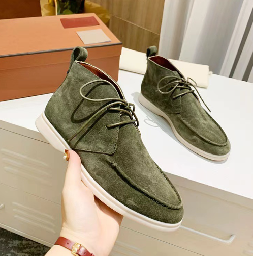 Elegante Herren Desert Boots – Bequeme Wildleder-Stiefeletten mit Schnürung und Gummisohle