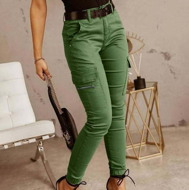Valerie - pantaloni cargo a vita alta