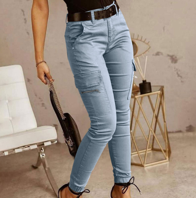 Valerie - pantaloni cargo a vita alta