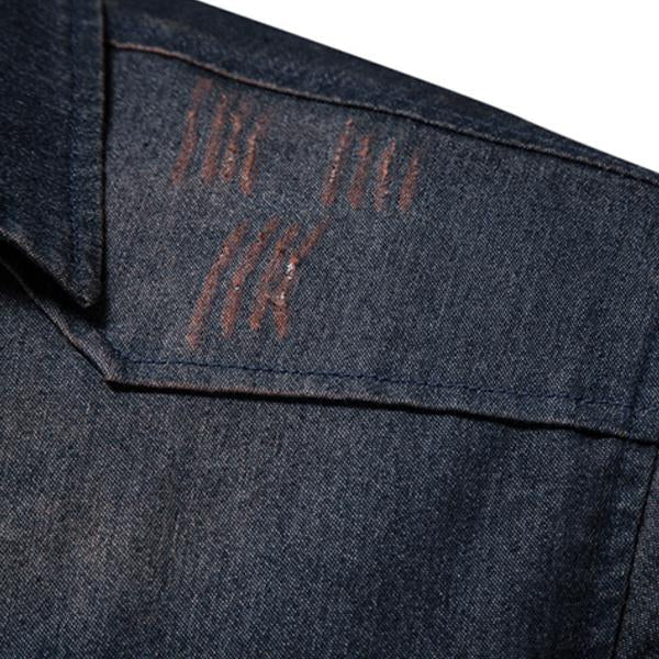 Marcellus - Lässiges Denim-Hemd - Klassisch - Vielseitiges Design - Ideal für die Arbeit für Herren