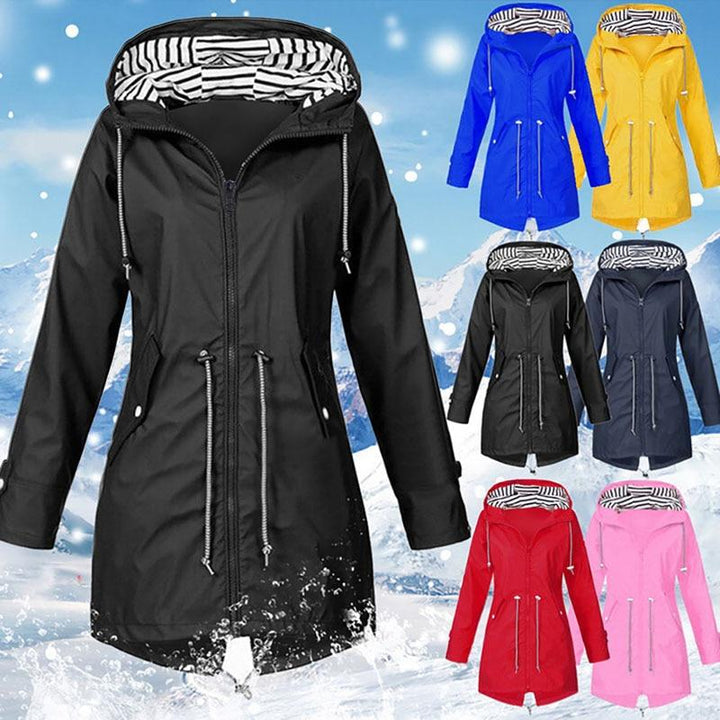 Klassische Stilvolle Wasserdichte Outdoor Regenjacke mit Kapuze für Damen | Klassischer Stil & Ideal für Outdoor-Aktivitäten