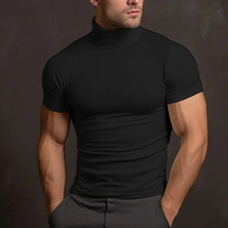 Gerald | Eleganter und bequemer Kurzarm-Rollkragenpullover für Männer