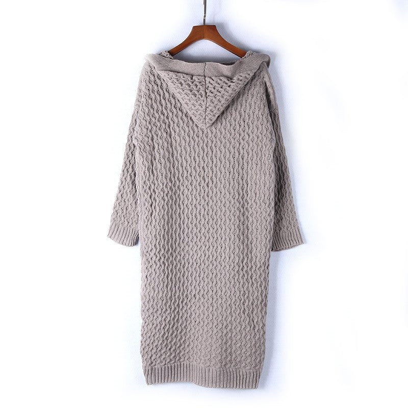 Sabinea - Warme Damen-Strickjacke mit Kapuze