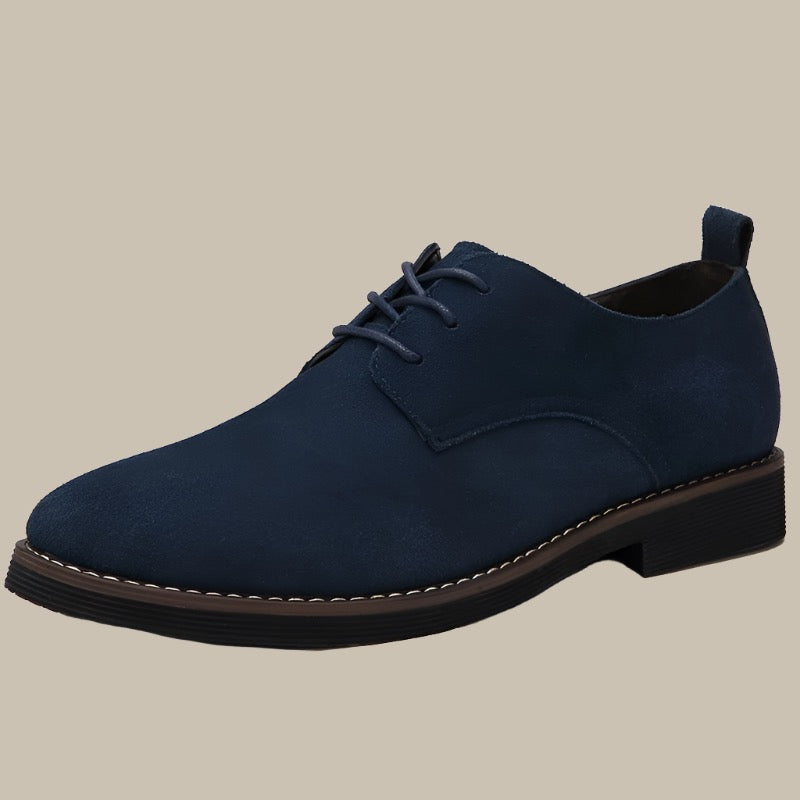 Herren Wildleder-Schnürschuhe – Elegante Derbyschuhe mit rutschfester Sohle für Business & Freizeit