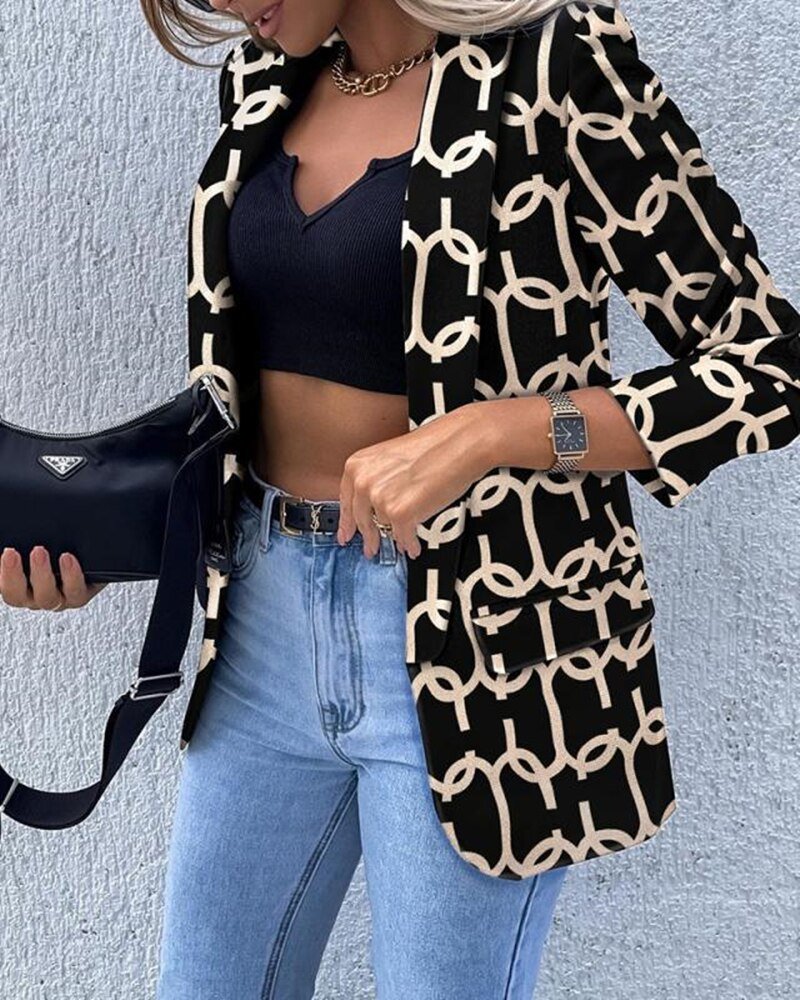 Gwenaëlle Langärmelige schlanke Blazer