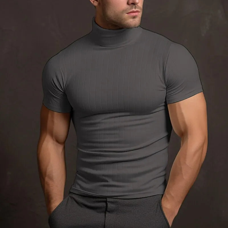 Gerald | Eleganter und bequemer Kurzarm-Rollkragenpullover für Männer