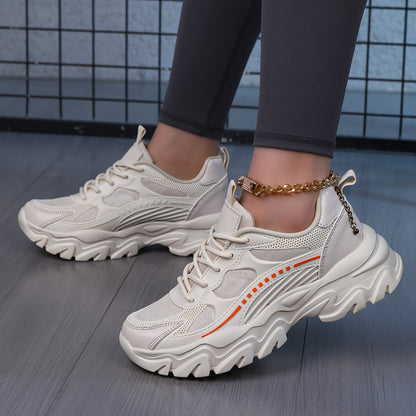 Elegante atmungsaktive Mesh-Plateau-Sneaker für Damen | Perfekt für Alltag