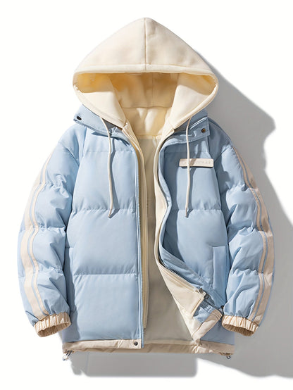 Lässige warme Puffer-Winterjacke mit Kapuze für Damen | Perfekt für Outdoor-Aktivitäten