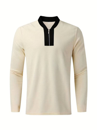 Zweiteiliges Herren Outfit Set – Modisches Freizeit- & Trainingsanzug Set mit Stehkragen
