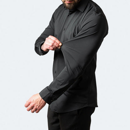 Slim Fit Businesshemd für Herren mit Kontrastknöpfen – Klassisches Langarmhemd für Büro, Anlass & Alltag