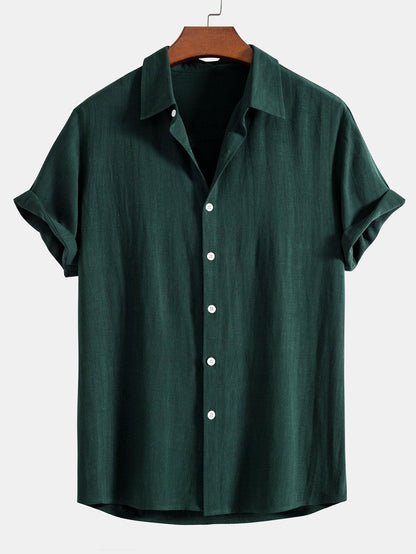 Old Money Style Sommer leinen kurzärmliges polo hemd für Herren