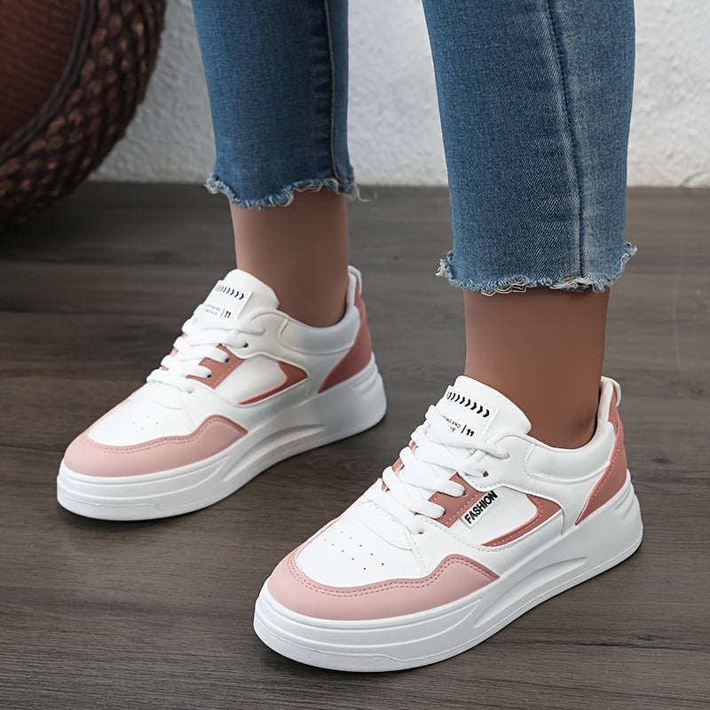 Stilvolle Colorblock Plateau-Sneaker für Damen | Perfekt für den Alltag