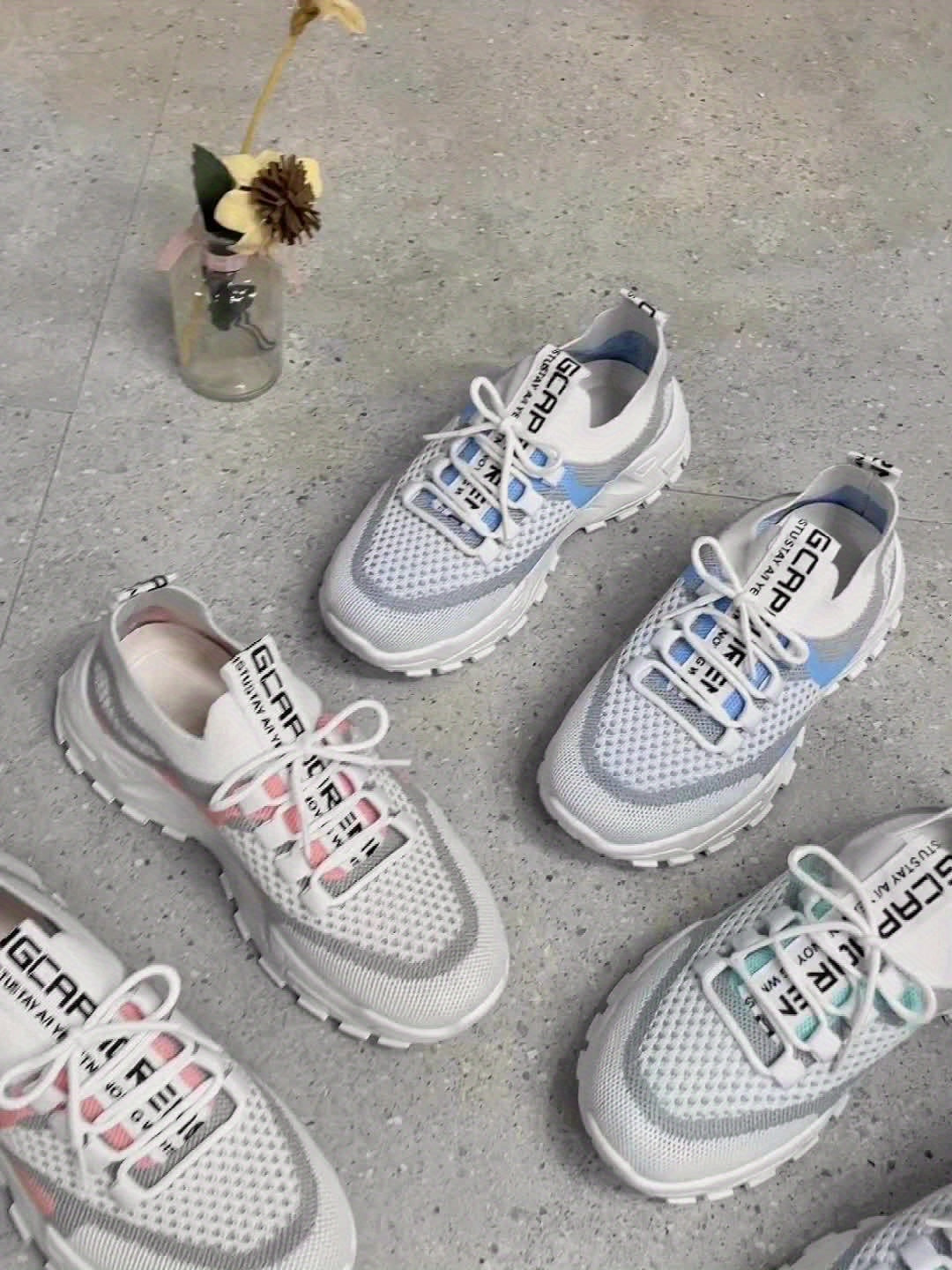 Elegante Colorblock Strick-Sneakers für Damen | Ideal für den Alltag