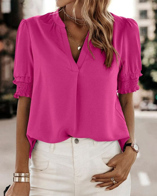 Jente - Bluse mit V-Ausschnitt