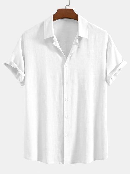 Old Money Style Sommer leinen kurzärmliges polo hemd für Herren