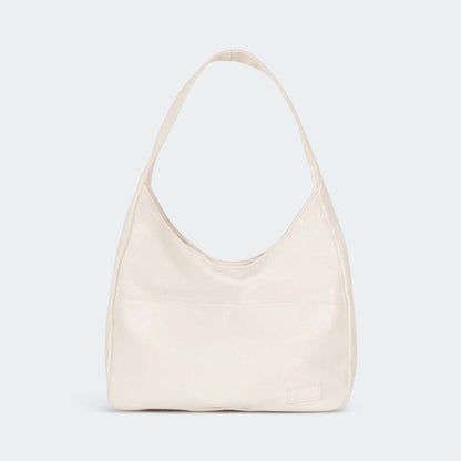 Minimalistische Schultertasche aus veganem Leder – Retro Hobo Bag für Damen