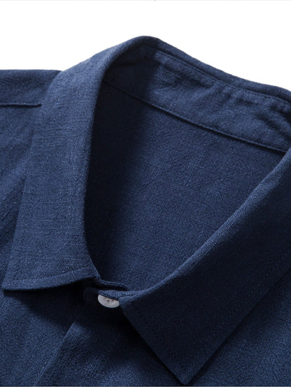 Old Money Style Sommer leinen kurzärmliges polo hemd für Herren