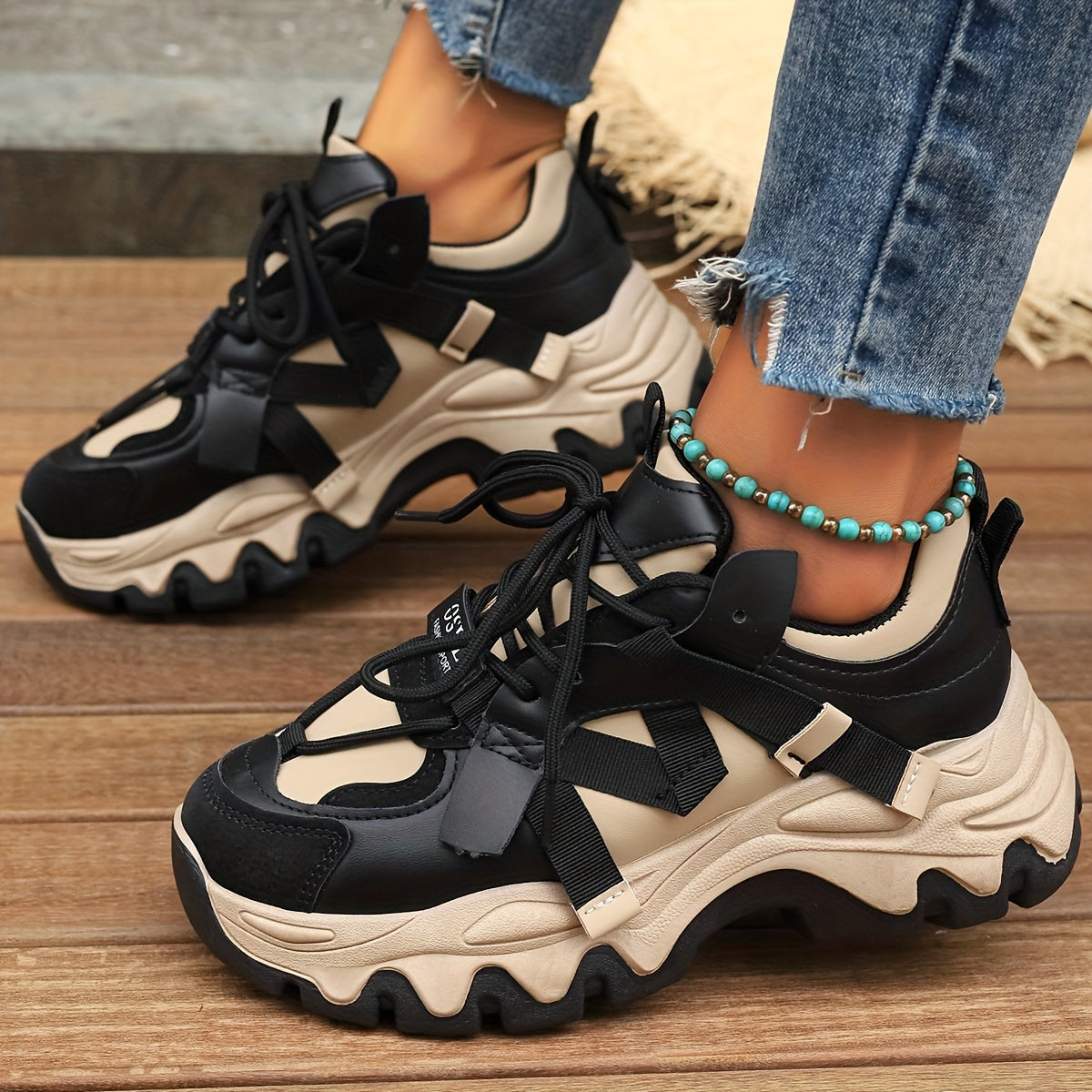 Lässige Colorblock-Sneaker für Damen | Perfekt für Alltag