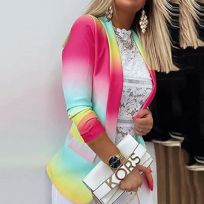 Morgane - Langärmelige Tie-Dye-Blazer