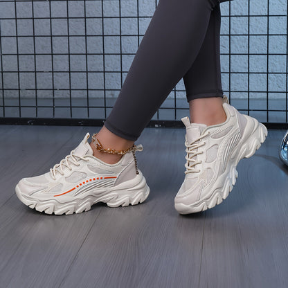 Elegante atmungsaktive Mesh-Plateau-Sneaker für Damen | Perfekt für Alltag