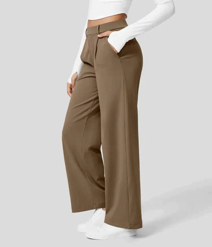 Elegante Damenhose mit weitem Bein – High Waist, Business & Casual geeignet