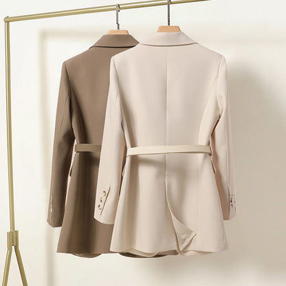 Damen Blazer mit Taillengürtel – Eleganter Business Look für Büro & Alltag