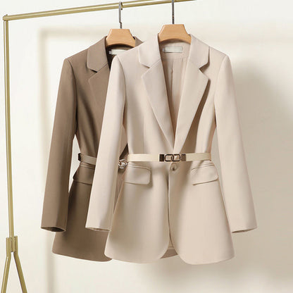 Damen Blazer mit Taillengürtel – Eleganter Business Look für Büro & Alltag